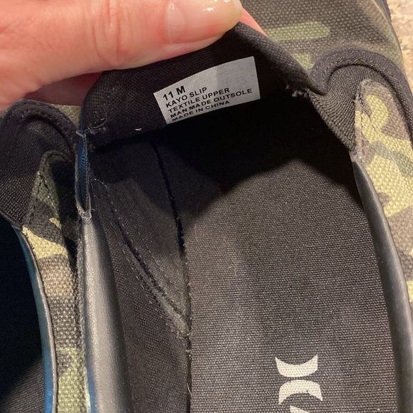 Hurley Kayo Slip on Sneaker Shoe Camo and Black 11 M - Picture 8 of 17